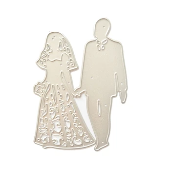 Свадебная Пара Высекает Штампы Для Тиснения Режущих Плашек для Изготовления Свадебных Приглашений На Челноке