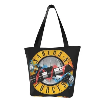 Световой меч Guns N Roses, вместительная сумка с верхней ручкой, товары для женской повседневной сумки-тоут