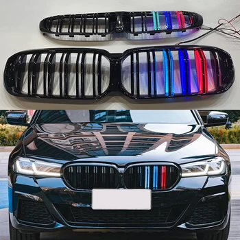 Светодиодная автомобильная решетка подходит для BMW 5 серии g30 3 серии g20 2020 + черная светящаяся сетка модифицированная решетка радиатора аксессуары для экстерьера автомобиля