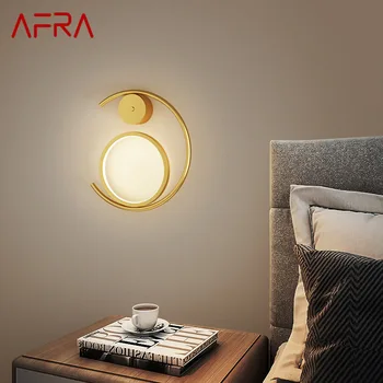Современный простой настенный светильник AFRA, креативный роскошный дизайн, Золотое бра для дома, гостиной, спальни, прикроватного декора.