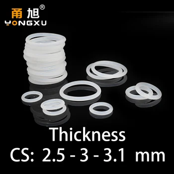 Толщина уплотнительного кольца 2.5/3/3.1 мм Силиконовое уплотнение CS VMQ, термостойкая прокладка, резиновое кольцо, соответствующие спецификации