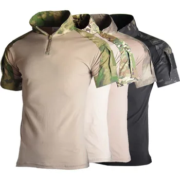 Уличные тактические рубашки Армейская футболка для страйкбола Мужская Военная Мужская одежда CP США Камуфляжные хлопчатобумажные футболки Одежда для пейнтбола