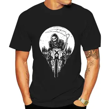 Футболка Grim Racer Мужская S-3Xl Байкерская Металлическая рок-готическая футболка Reaper Motorcycle Death 2Xl 10Xl