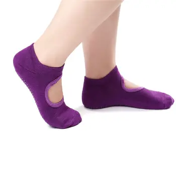 Хлопчатобумажные носки, дышащие силиконовые нескользящие носки, спортивные носки, балетные танцы, тренировка босиком, многоцветные носки для йоги без спинки