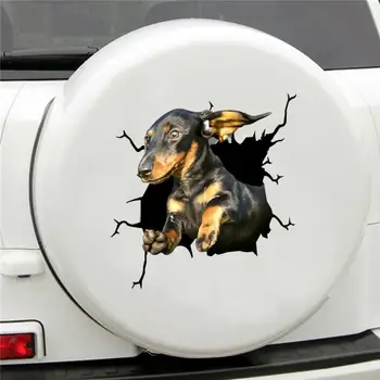 Цветостойкая наклейка на автомобиль с изысканным рисунком, водонепроницаемая съемная виниловая наклейка на бампер для домашних животных, забавные наклейки для автомобиля, украшающие