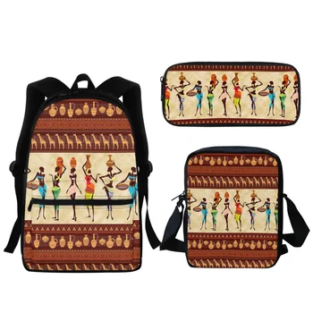 Школьный рюкзак для девочек-подростков и мальчиков с принтом в стиле африканского племени, сумки для книг для начальной школы, школьные сумки, Высококачественная сумка для ланча