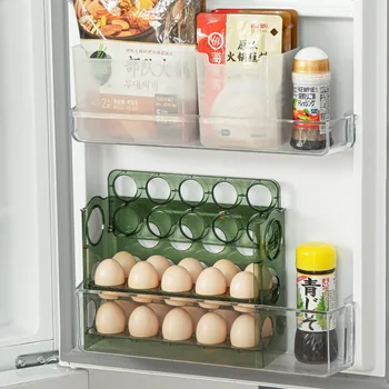 Ящик для хранения яиц, стеллаж для хранения яиц с боковой дверцей холодильника, специально предназначенный для кухни Ящик для хранения яиц, удобный Складной ящик для яиц
