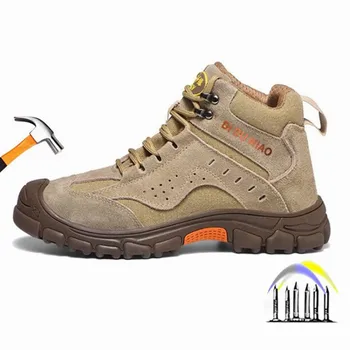 защитная обувь для сварщиков с защитой от ожогов, изоляция 6 кВ, рабочая обувь для сварщиков, защитная обувь, нескользящая замшевая обувь с защитой от проколов.