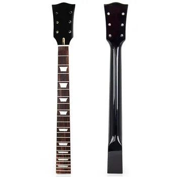 ручка и гриф электрогитары из клена 22-го сорта, накладка из розового дерева для пластинки Gibson Les Paul LP (черная)