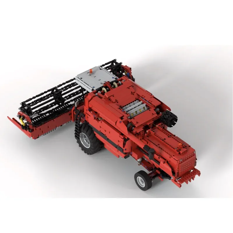 Красная Новая модель MOC-106787RC Электрическая версия Ground farming harvester3465 Детали для изготовления блоков на заказ, Игрушки для взрослых на день рождения3