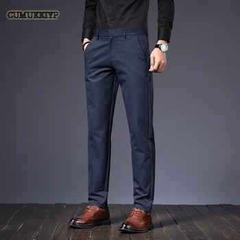 Стильные мужские повседневные брюки CUMUKKIYP на осень / зиму, модные деловые брюки