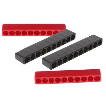 Черно-красная отвертка Хранение Отверток Легко организовать Пластик с шестигранной головкой 1/4 дюйма 10 отверстий для шестигранного инструмента 1/4 дюйма